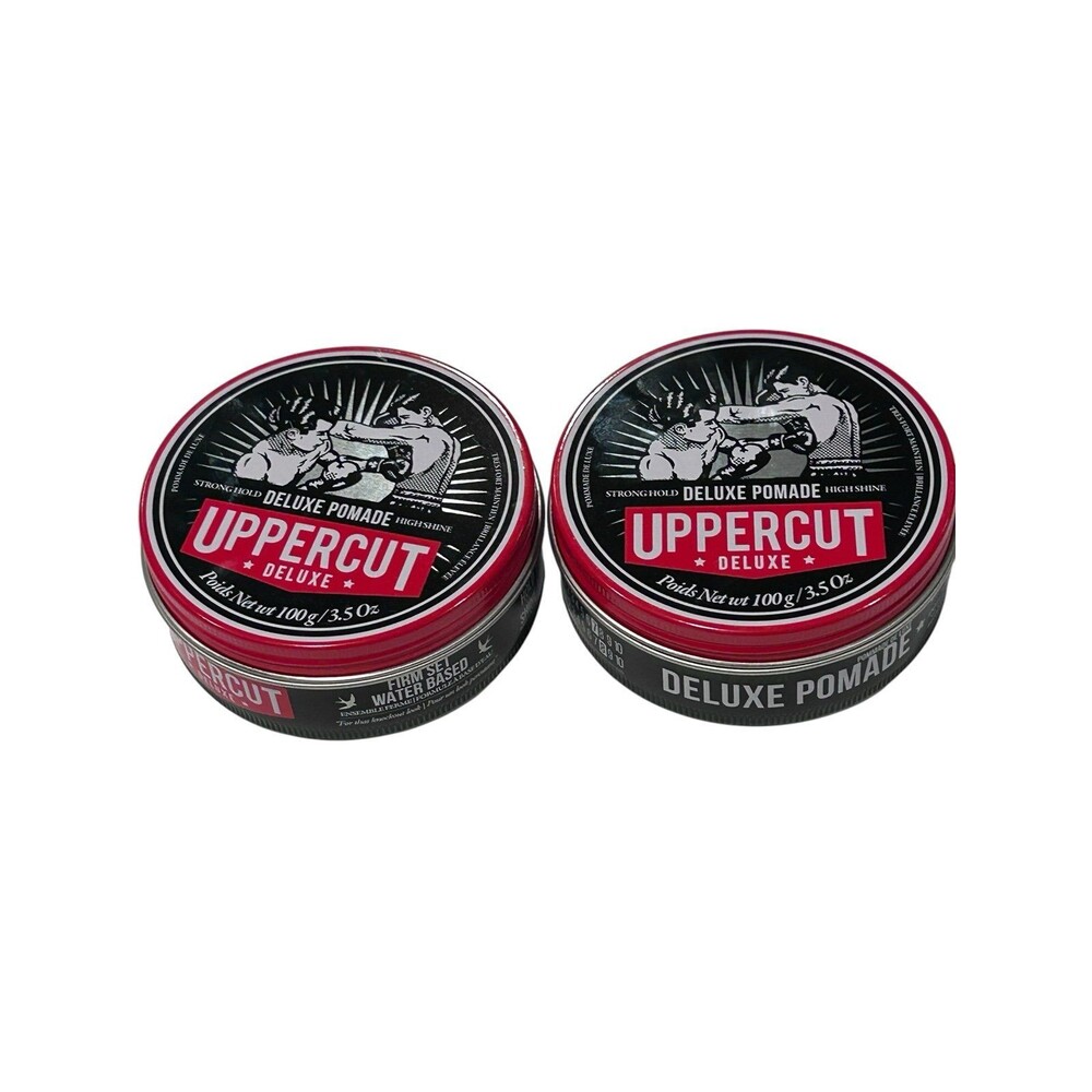 2 Pack Uppercut Deluxe Pomade - 3.5oz - Strong Hold - High Shine Authentic